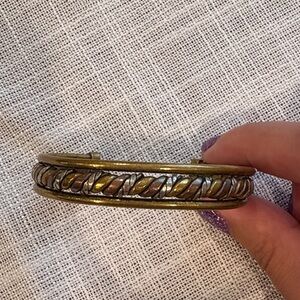 Vintage Gold and Silver Tone Bangle Bracelet